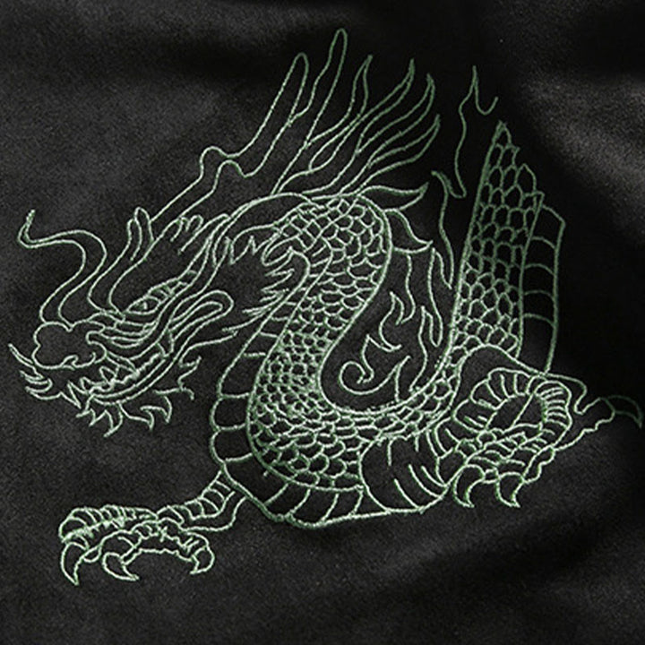 Veste en coton décontractée à boutons de grenouille pour homme avec broderie de dragon et Buddha Stones - image 25