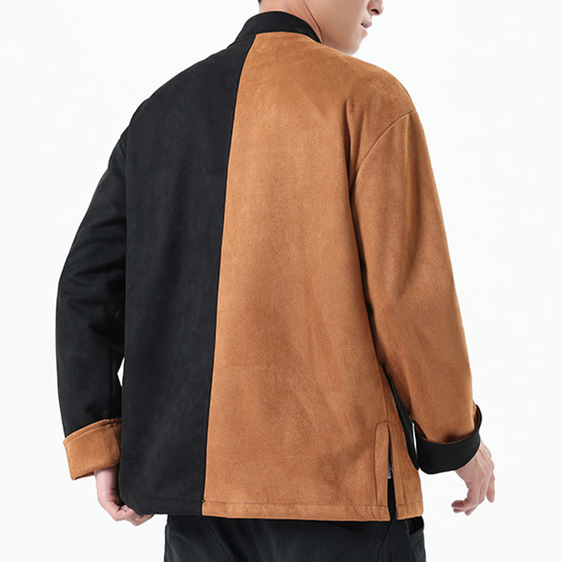 Veste en coton décontractée à boutons de grenouille pour homme avec broderie de dragon et Buddha Stones - image 29