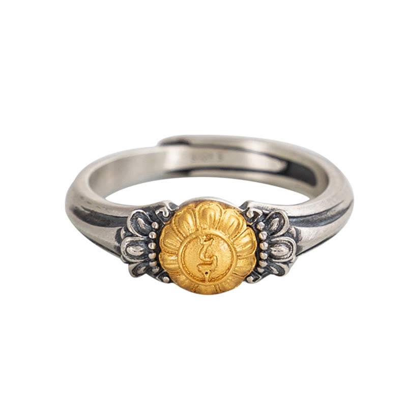 Bague ajustable de protection Bodhisattva Tara en argent sterling 925 plaqué or Buddha Stones - image 11