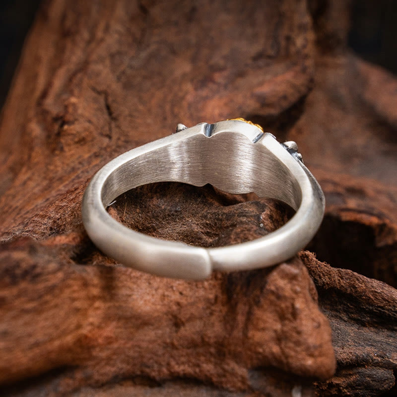 Bague ajustable de protection Bodhisattva Tara en argent sterling 925 plaqué or Buddha Stones - image 3
