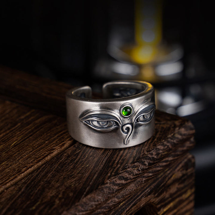 Bague ajustable calme Bodhisattva Tara en argent sterling 925 Buddha Stones - image 9
