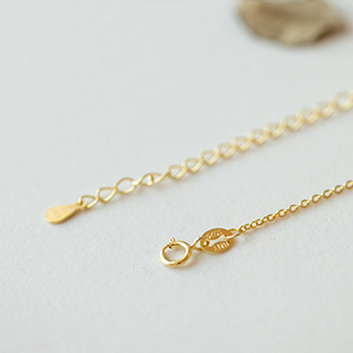 Buddha Stones Collier avec pendentif en boucle de paix en jade Hetian plaqué or en argent sterling 925 - image 2