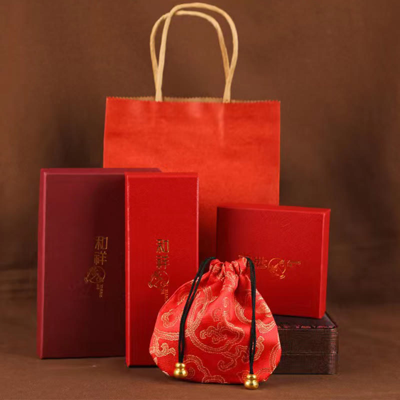 Chaîne de ventre en corde rouge avec bénédiction du dragon en cinabre naturel de Buddha Stones