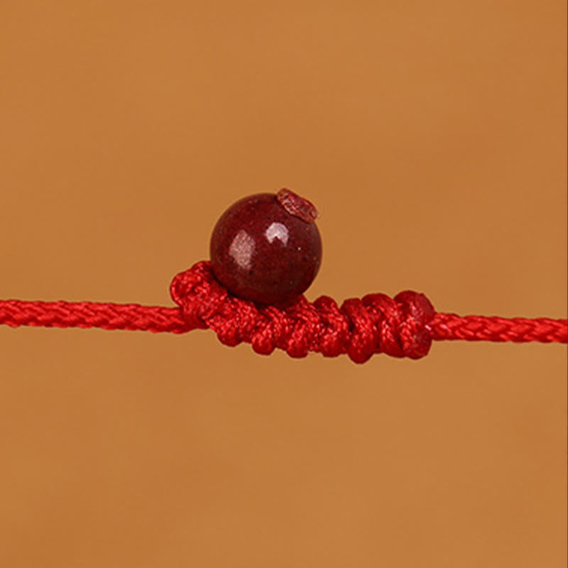 Chaîne de ventre en or massif 999 avec pierre de Bouddha et fil rouge - image 11