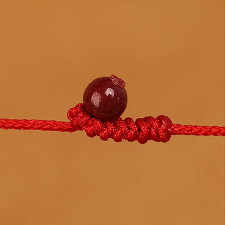 Chaîne de ventre en or massif 999 avec pierre de Bouddha et fil rouge - image 11