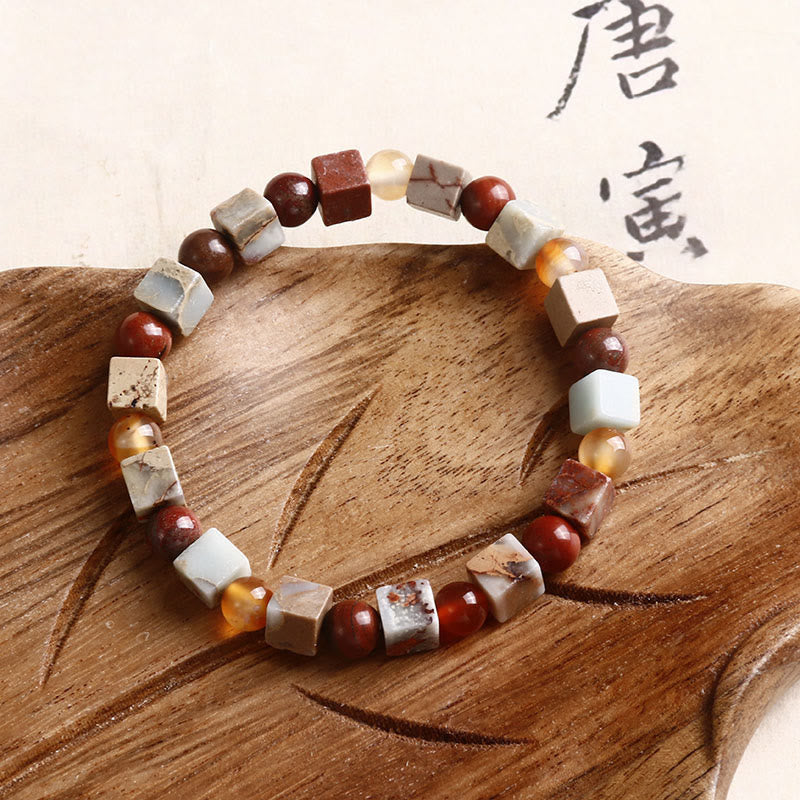 Bracelet de prospérité en agate rouge de Shoushan de Buddha Stones