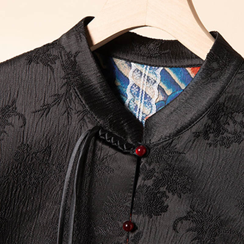 Gilet à motif de nuage et de fleurs brodées vintage Buddha Stones - image 5