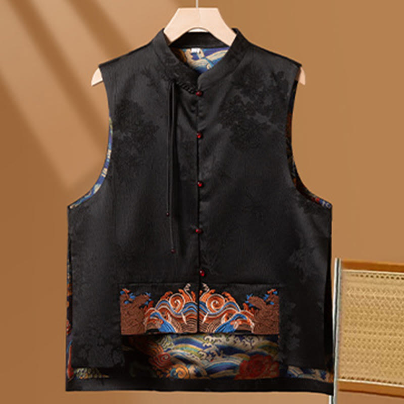Gilet à motif de nuage et de fleurs brodées vintage Buddha Stones - image 10