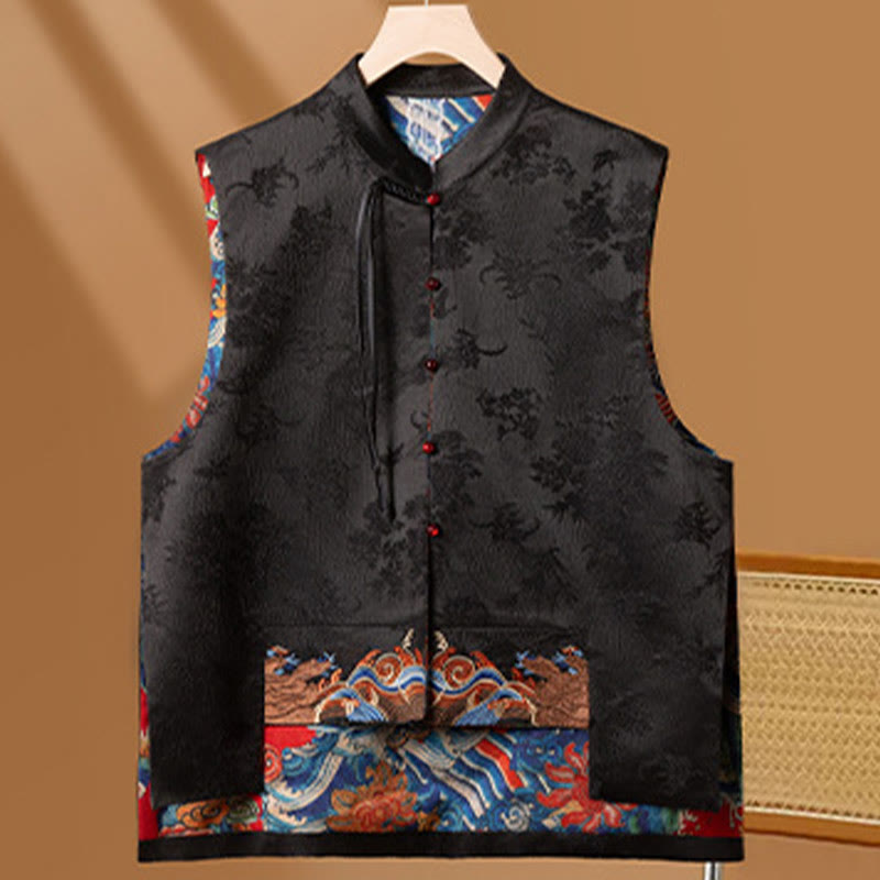 Gilet à motif de nuage et de fleurs brodées vintage Buddha Stones - image 2