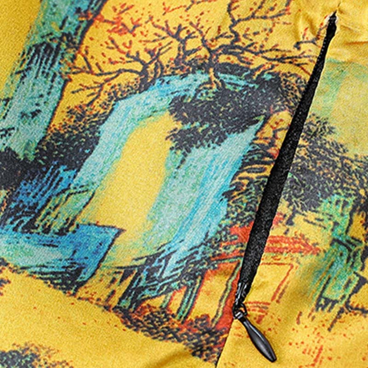 Gilet double face avec broderie vintage Buddha Stones et motif de fleur de prunier - image 5