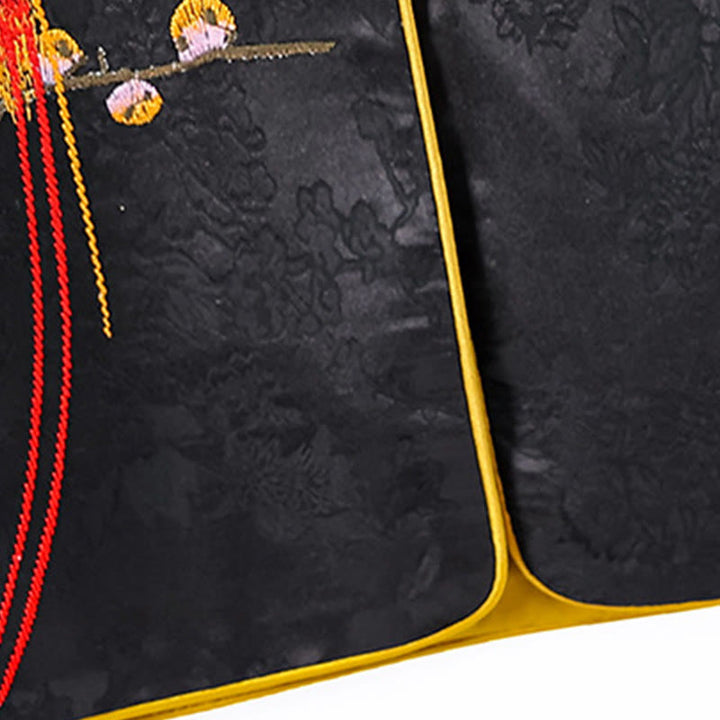 Gilet double face avec broderie vintage Buddha Stones et motif de fleur de prunier - image 6