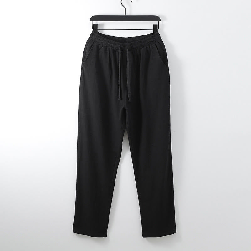 Ensemble de vêtements pour hommes en coton avec Buddha Stones, haut et pantalon Hanfu - image 9