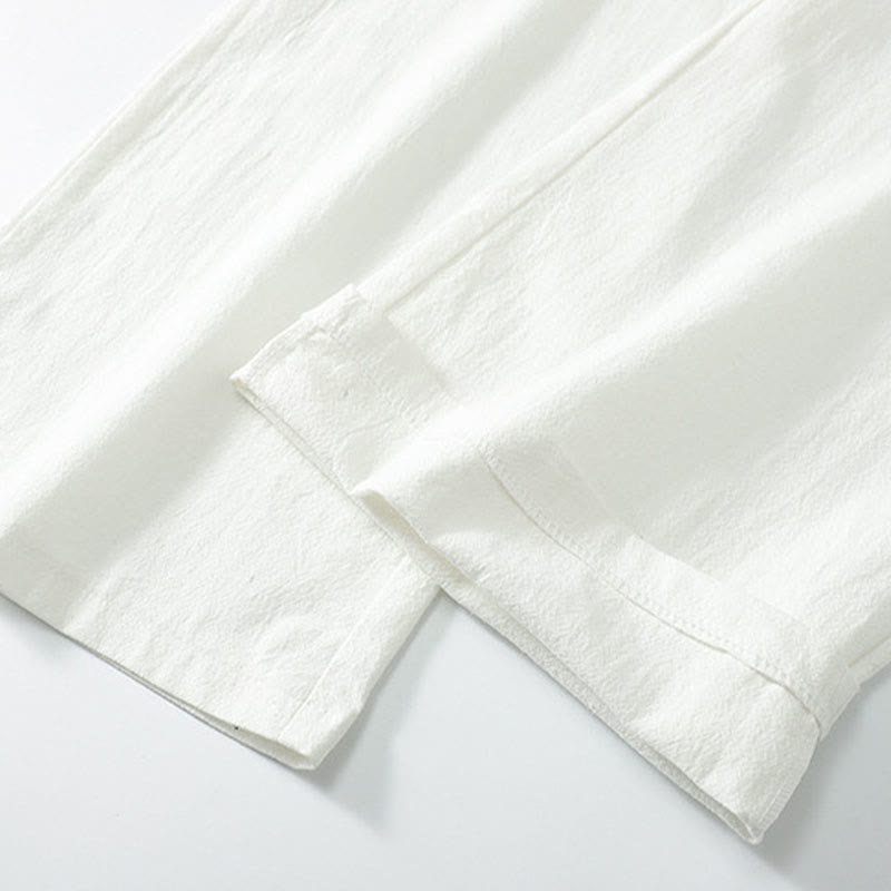 Ensemble de vêtements pour hommes en coton avec Buddha Stones, haut et pantalon Hanfu - image 18