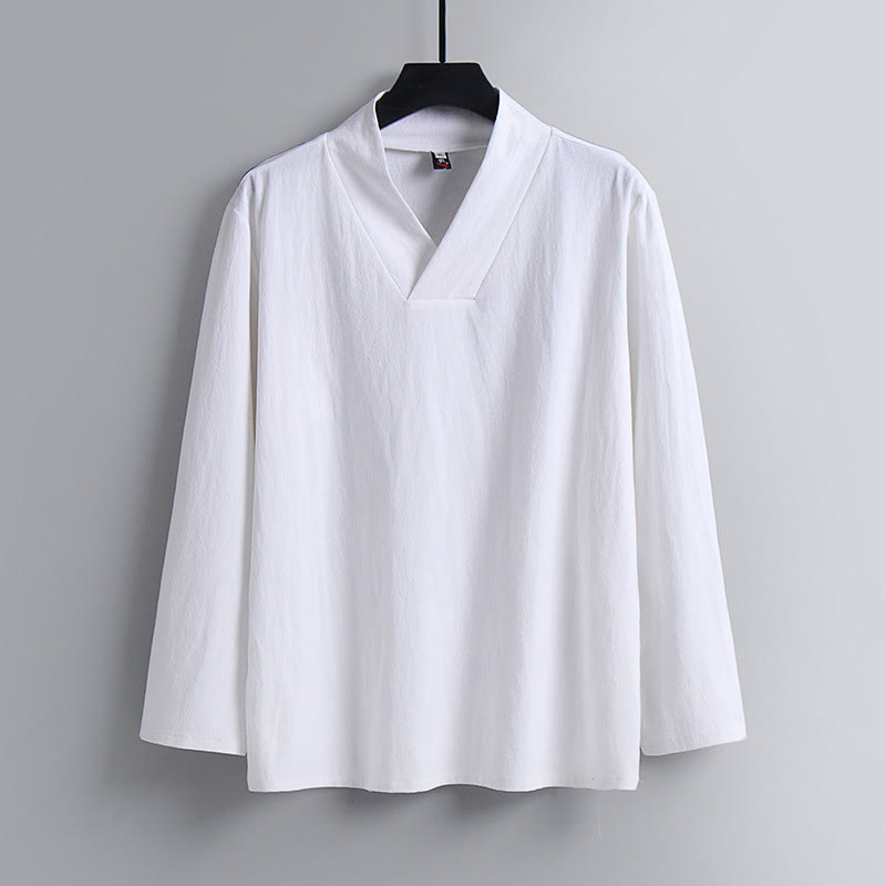 Ensemble de vêtements pour hommes en coton avec Buddha Stones, haut et pantalon Hanfu - image 17