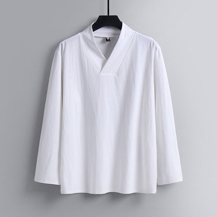 Ensemble de vêtements pour hommes en coton avec Buddha Stones, haut et pantalon Hanfu - image 17