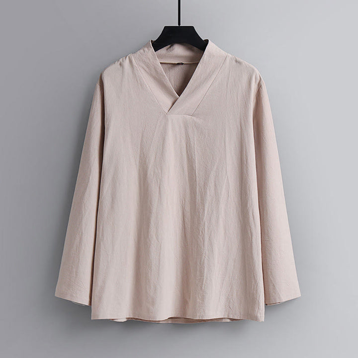 Ensemble de vêtements pour hommes en coton avec Buddha Stones, haut et pantalon Hanfu - image 11