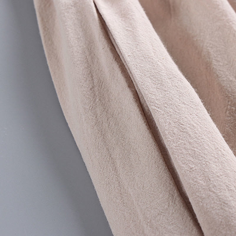 Ensemble de vêtements pour hommes en coton avec haut et pantalon Hanfu à col croisé et short bouffant court avec Buddha Stones - image 4