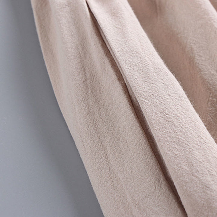 Ensemble de vêtements pour hommes en coton avec haut et pantalon Hanfu à col croisé et short bouffant court avec Buddha Stones - image 4