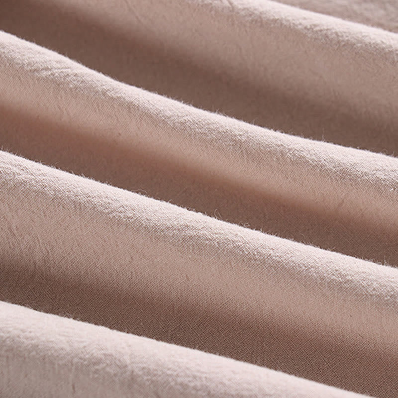 Ensemble de vêtements pour hommes en coton avec haut et pantalon Hanfu à col croisé et short bouffant court avec Buddha Stones - image 8