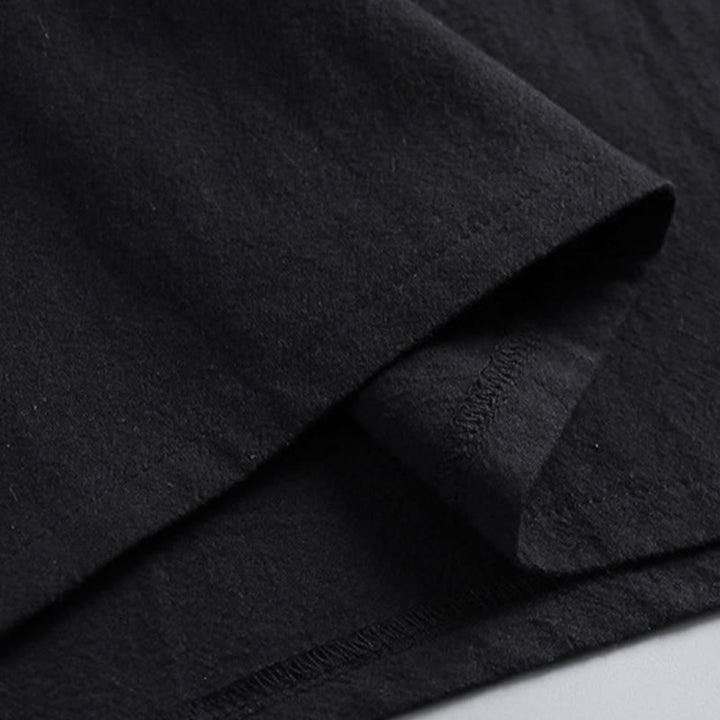 Ensemble de vêtements pour hommes en coton avec haut et pantalon Hanfu à col croisé et short bouffant court avec Buddha Stones - image 14