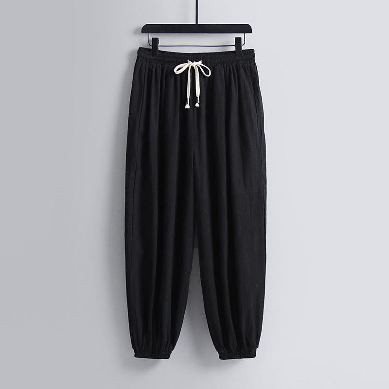 Ensemble haut et pantalon en coton à manches trois-quarts et short bouffant court Buddha Stones pour homme - image 7