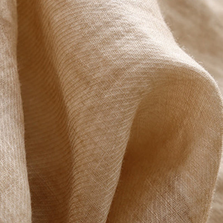 Chemisier décontracté à col rond Buddha Stones, chemise à manches longues brodée, haut en coton et lin, chemises pour femmes - image 15