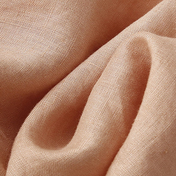 Chemises décontractées en coton et lin pour femmes, broderie florale, col rond, manches longues, Buddha Stones