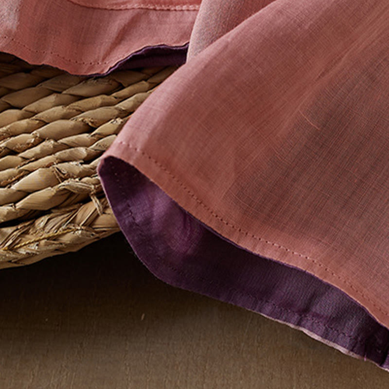 Chemise décontractée à manches longues et col en V avec Buddha Stones , grande taille, couleur unie, en coton et lin, pour femmes - image 18