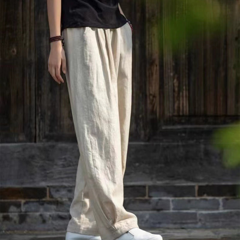 Pantalon de yoga décontracté en coton pour femme avec poches Buddha Stones - image 1