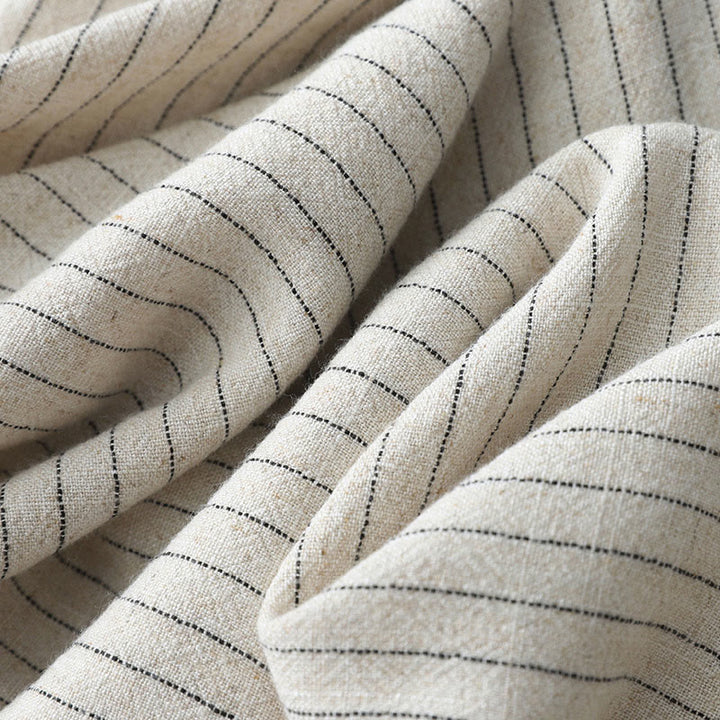 Pantalon large taille haute à rayures verticales Buddha Stones avec poches - image 7