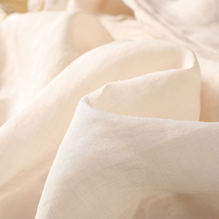 Pull ras du cou en coton et lin avec broderie ethnique Buddha Stones - image 30