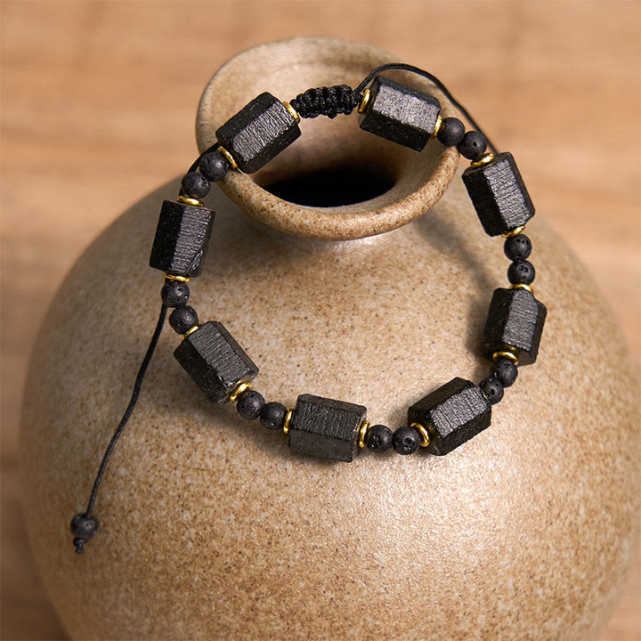 Bracelet d'amour en tourmaline noire Buddha Stones