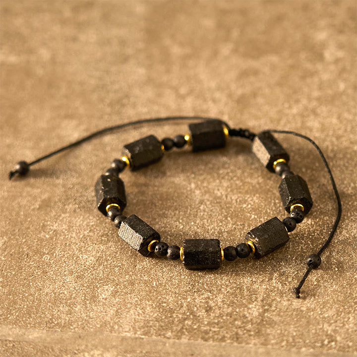 Bracelet d'amour en tourmaline noire Buddha Stones