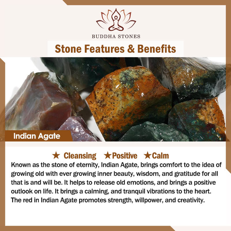 Bracelet en Buddha Stones avec onyx noir, céramique, agate, pierre noire scintillante, personnage de Fortune Fu