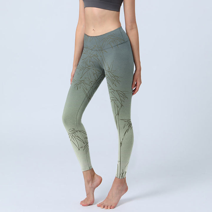 Leggings de sport à imprimé Buddha Stones Pantalon de yoga pour femme - Gainsboro - US18，UK/AU22，EU50 (4XL) - image 1