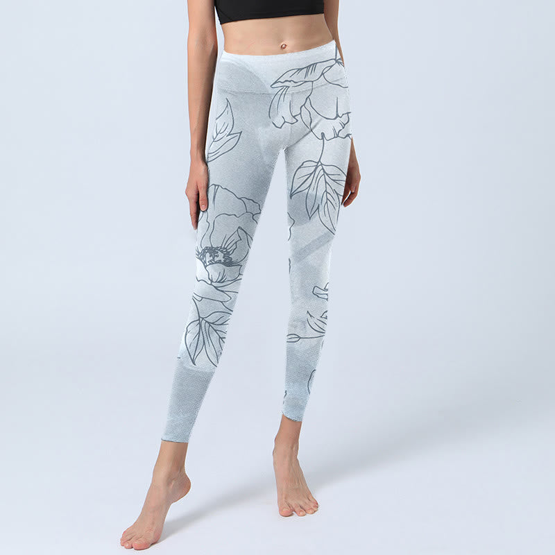 Leggings de sport à imprimé Buddha Stones Pantalon de yoga pour femme - image 6