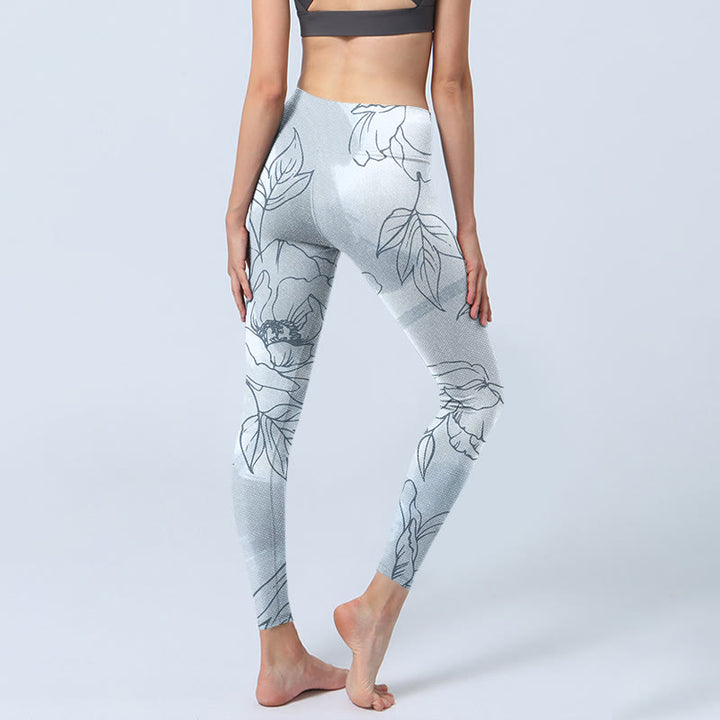Leggings de sport à imprimé Buddha Stones Pantalon de yoga pour femme - image 5