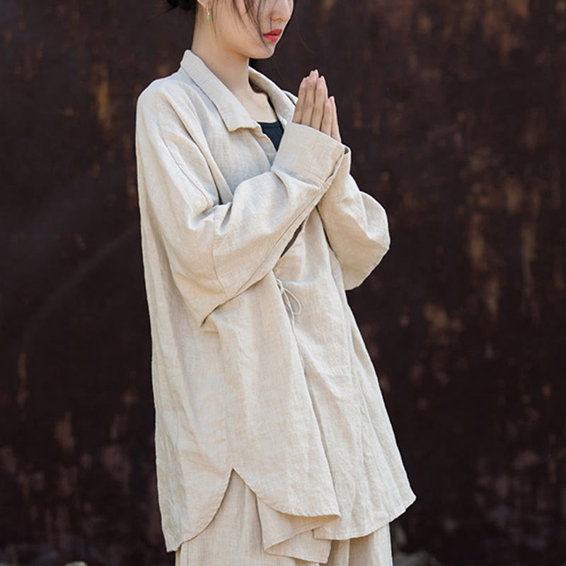 Vêtements en coton ramie pour la méditation Buddha Stones - Lin - US4-12，UK/AU8-16，EU36-44 (F) - image 0