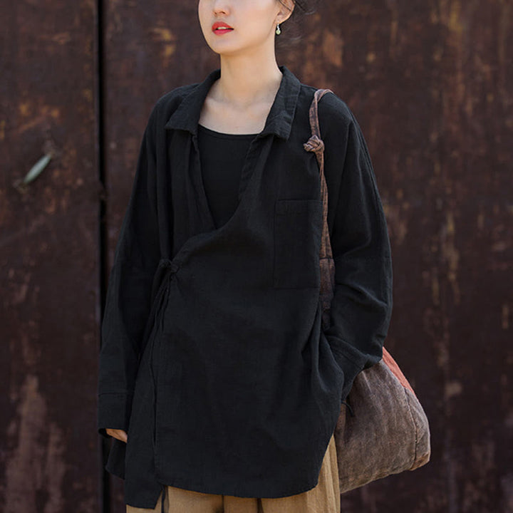 Vêtements en coton ramie pour la méditation Buddha Stones - Noir - US4-12，UK/AU8-16，EU36-44 (F) - image 16