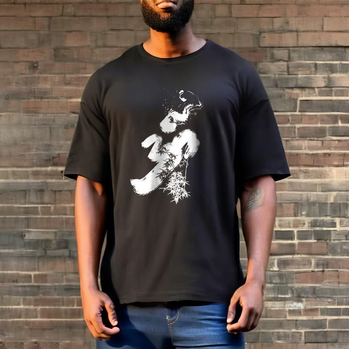T-shirt en coton avec encre de bambou et Buddha Stones OM - image 4