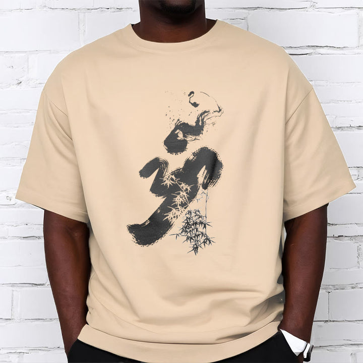 T-shirt en coton avec encre de bambou et Buddha Stones OM - image 13