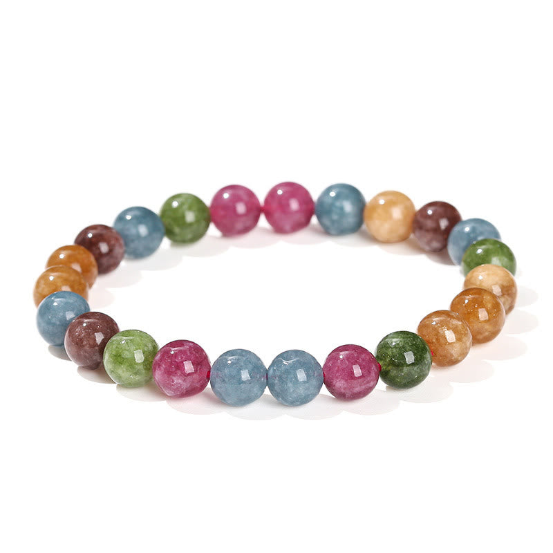 Bracelet positif en tourmaline multicolore Buddha Stones - image 9