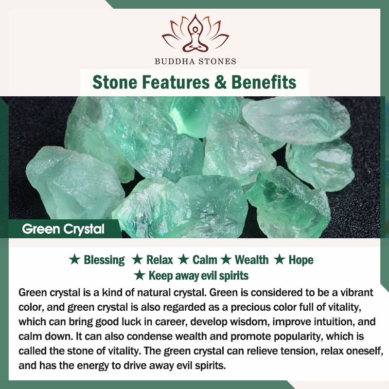Bracelet de guérison avec breloque en forme de cœur en cristal vert aigue-marine de Buddha Stones
