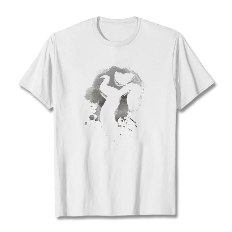 T-shirt en coton avec Buddha Stones et OM Swan - Blanc - 2XL - image 6