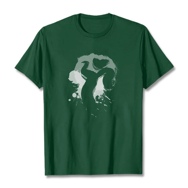 T-shirt en coton avec Buddha Stones et OM Swan - Forêt Verte - 2XL - image 9