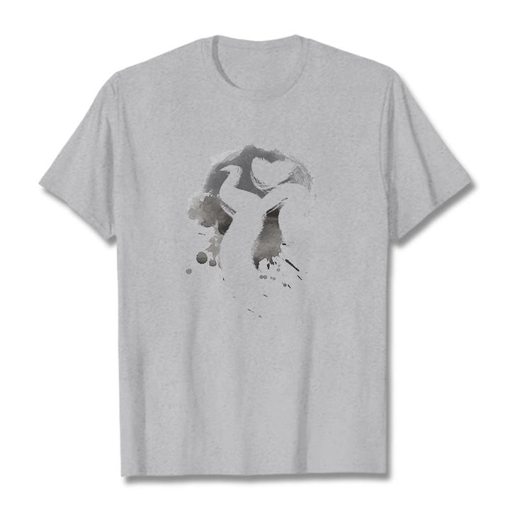 T-shirt en coton avec Buddha Stones et OM Swan - Gris clair - 2XL - image 20