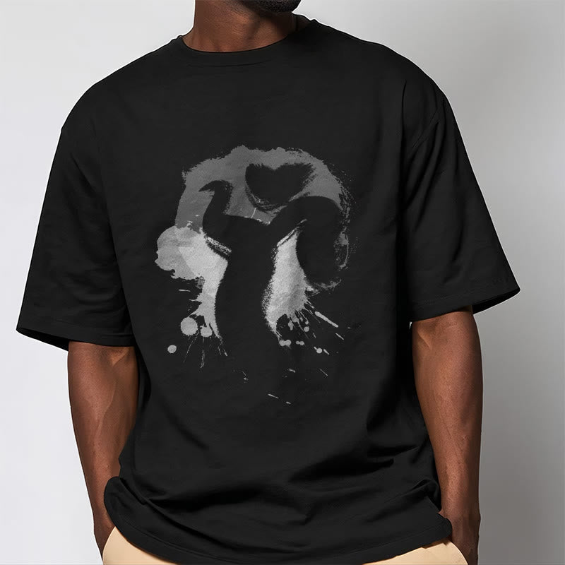 T-shirt en coton avec Buddha Stones et OM Swan - image 3