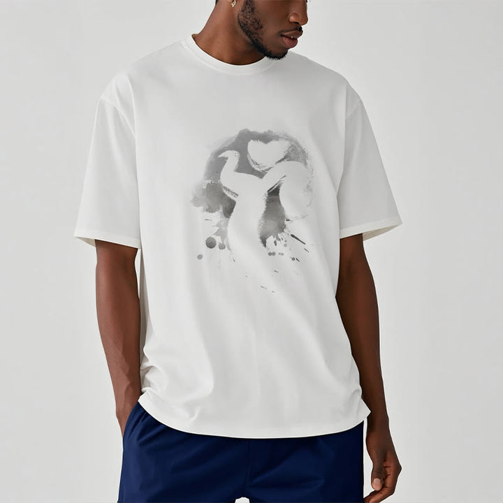 T-shirt en coton avec Buddha Stones et OM Swan - image 8