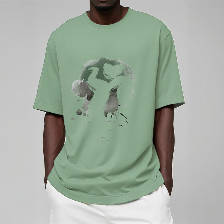 T-shirt en coton avec Buddha Stones et OM Swan - image 19