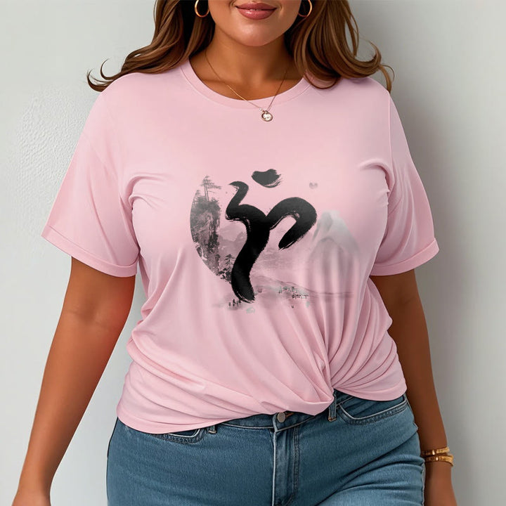 T-shirt en coton avec paysage de Buddha Stones OM - image 17